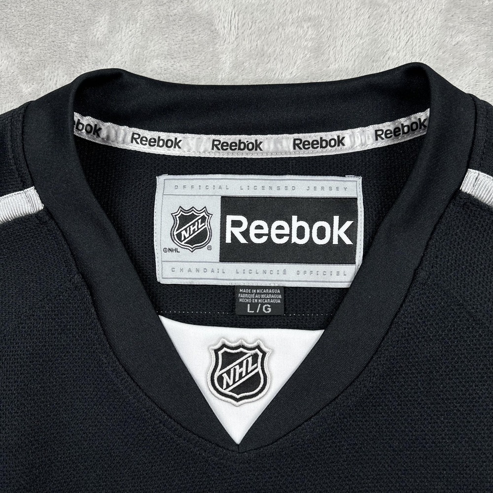 Los Angeles Kings Jersey Mens Large Black NHL Hockey Reebok LA Shield Crest - Picture 2 of 11